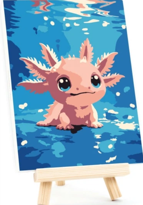 Mini malování podle čísel - Axolotl